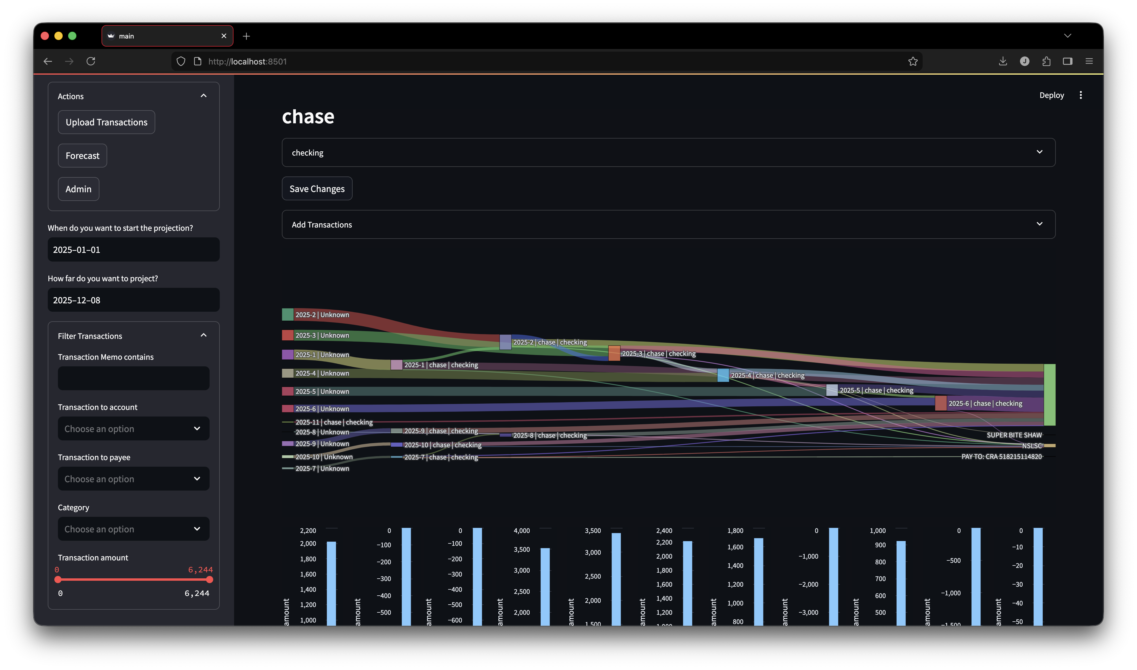Plutus financial forecasting tool
